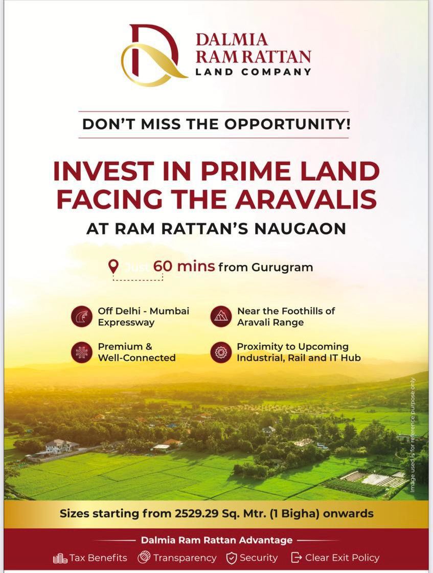 Invest in Prime Land Facing the Aravalis, Just 60 mins from Gurugram! Update