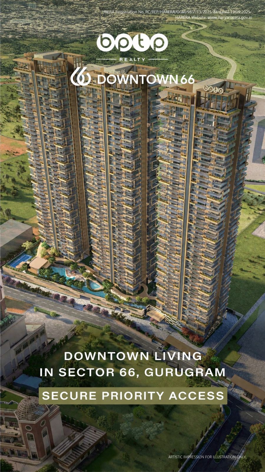 Secure Your New Downtown Address Today || Experience Holistic Living at Downtown66 || Priority Access for Sector 66, Gurugram Update