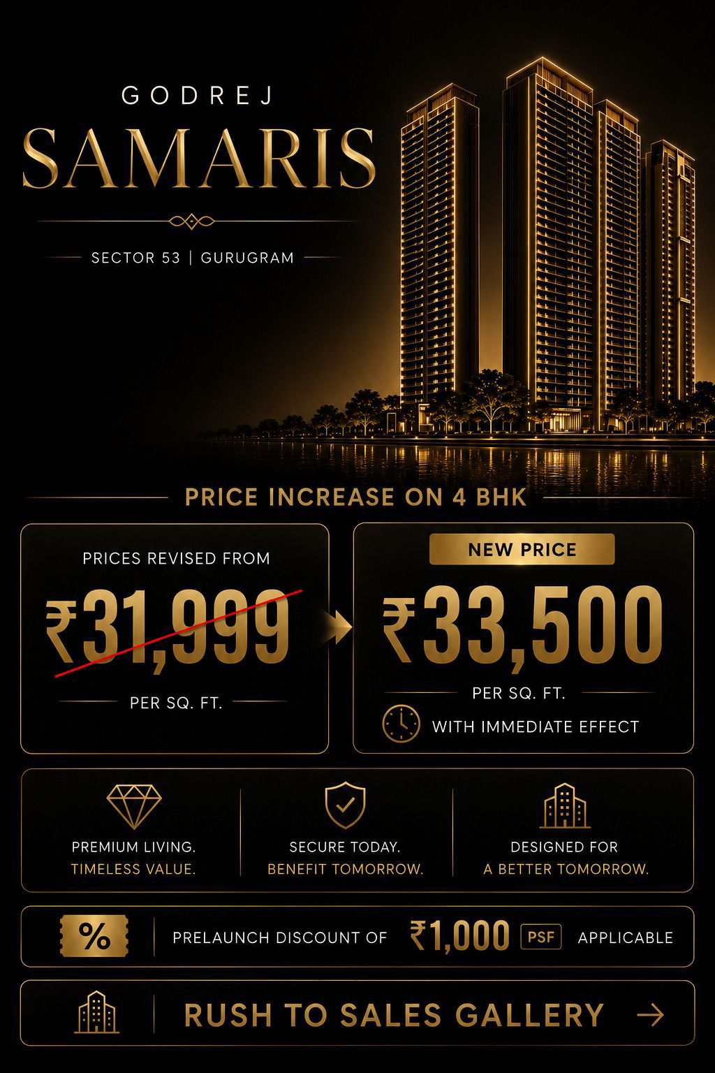 Act Now: Godrej Samaris Price Increase || Secure Your Unit at Godrej Samaris || Immediate Effect on 4 BHK Price Hike Update