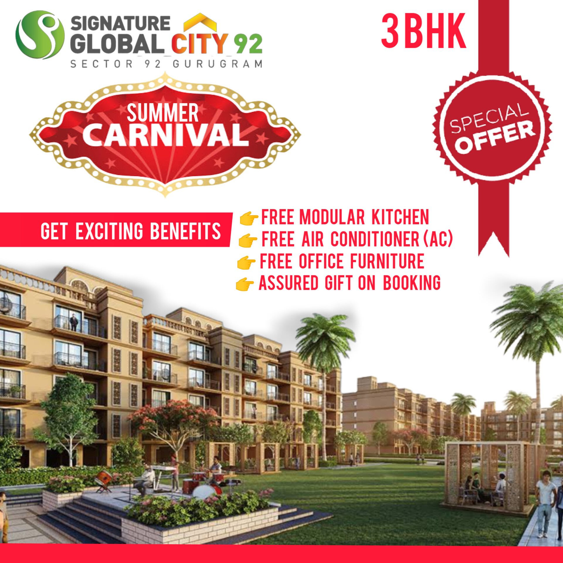 Summer carnival offers at Signature Global City 92, Gurgaon Update