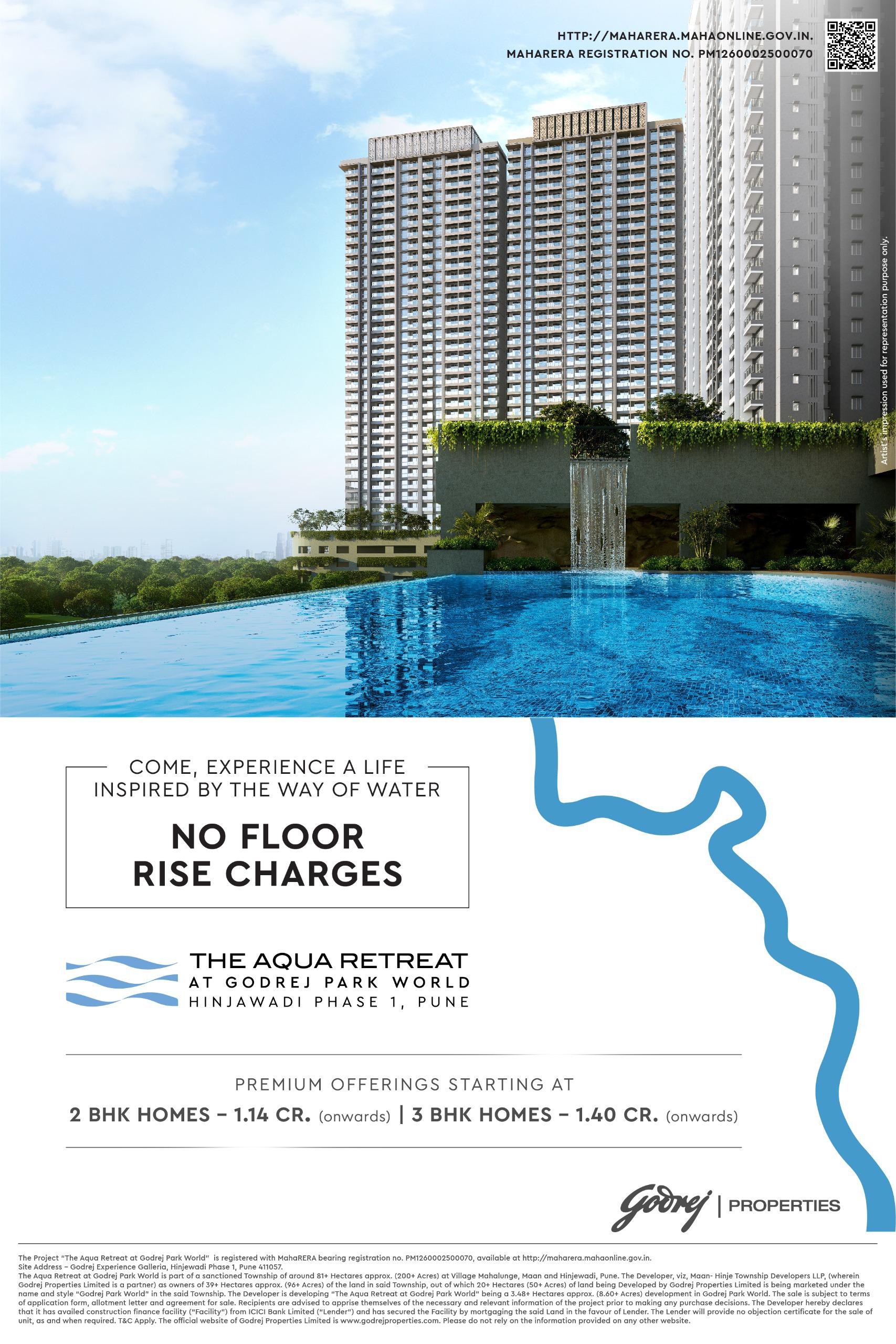 Discover The Aqua Retreat at Godrej Park World, Pune Starting at 1.14 Cr Update