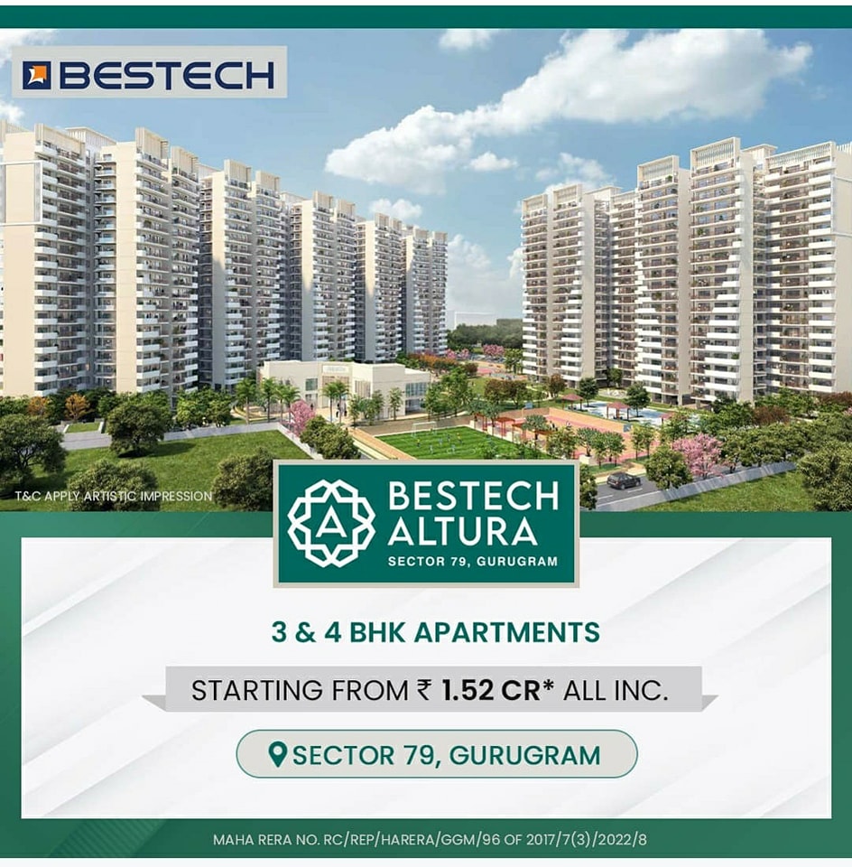 Enjoy an urban lifestyle in the lap of nature at Bestech Altura in Sector 79, Gurgaon Update