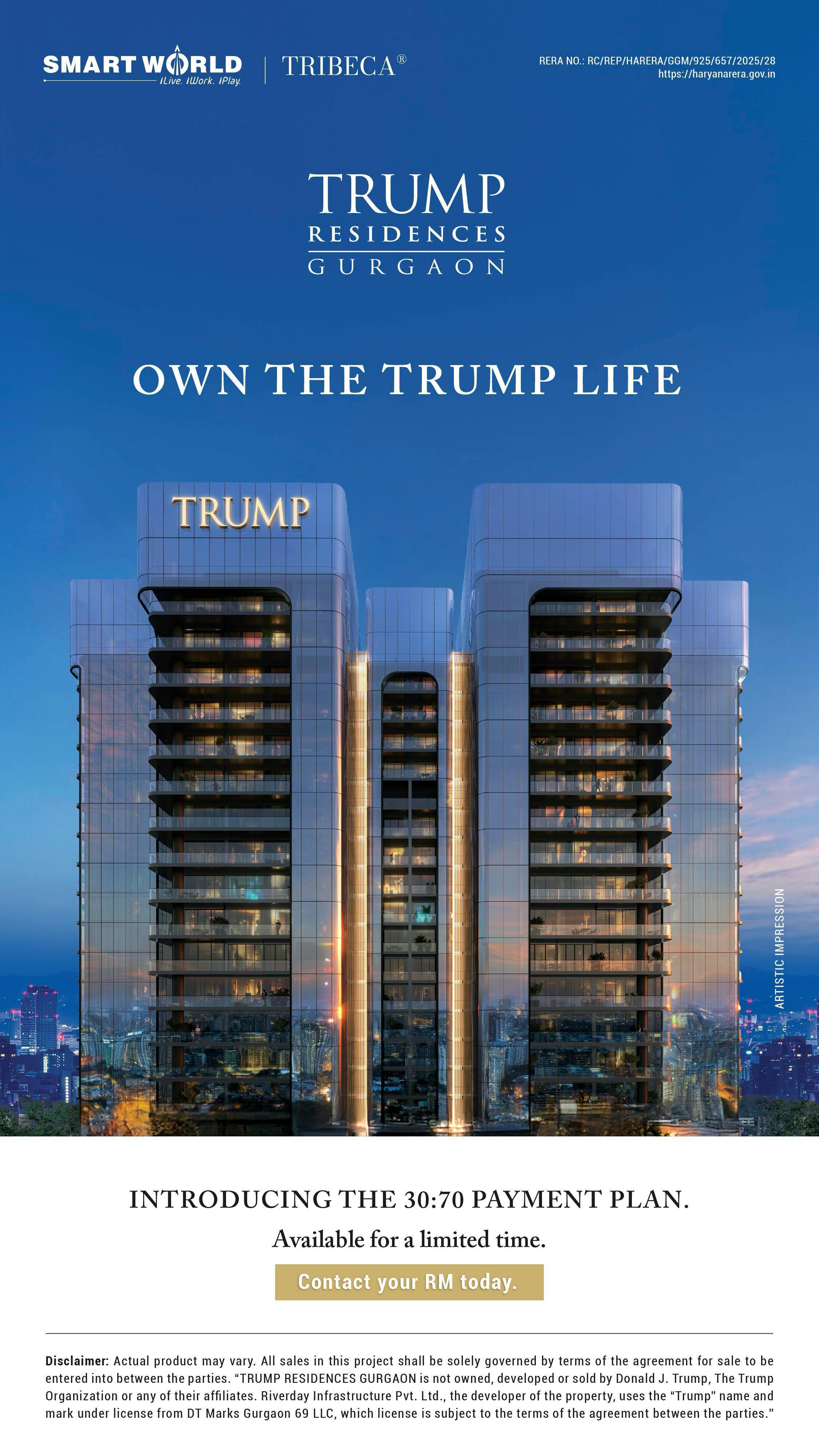 Discover Luxury Living at Trump Residences, Gurgaon with the Exclusive 30:70 Payment Plan Update