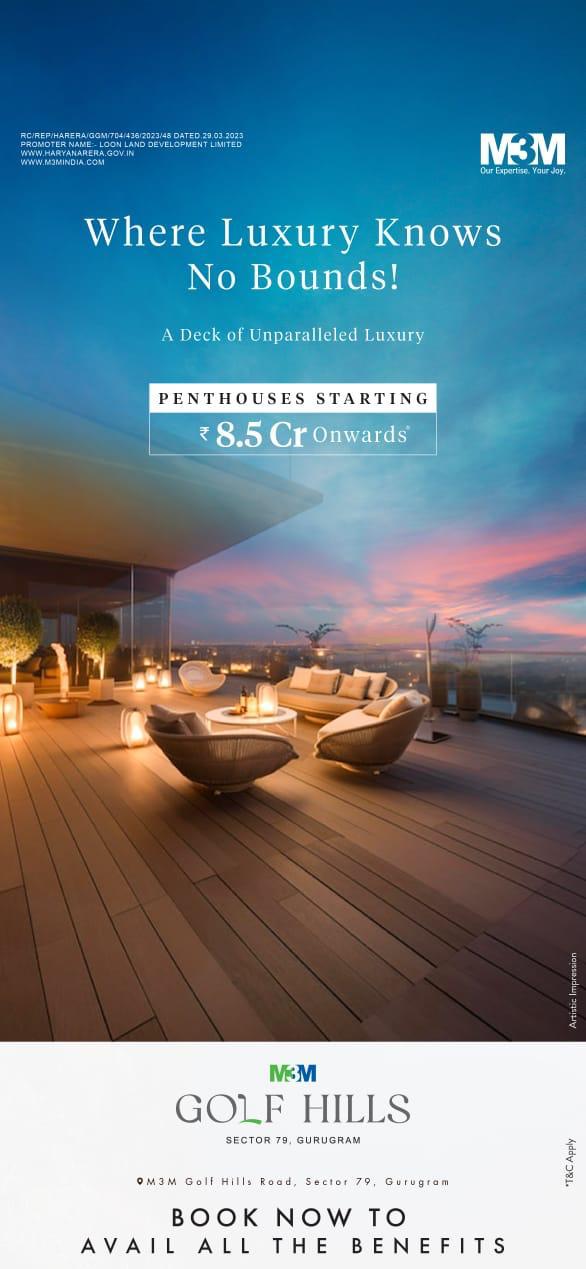 M3M Golf Hills, Gurugram - Penthouses from ₹8.5 Cr Onwards Update