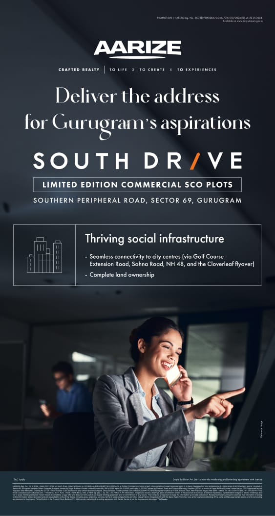 Explore Limited Edition SCO Plots in Gurugram with Aarize || Own Your Commercial Space in Gurugram - Aarize South Drive || Discover Thriving Infrastructure with Aarize's South Drive Update