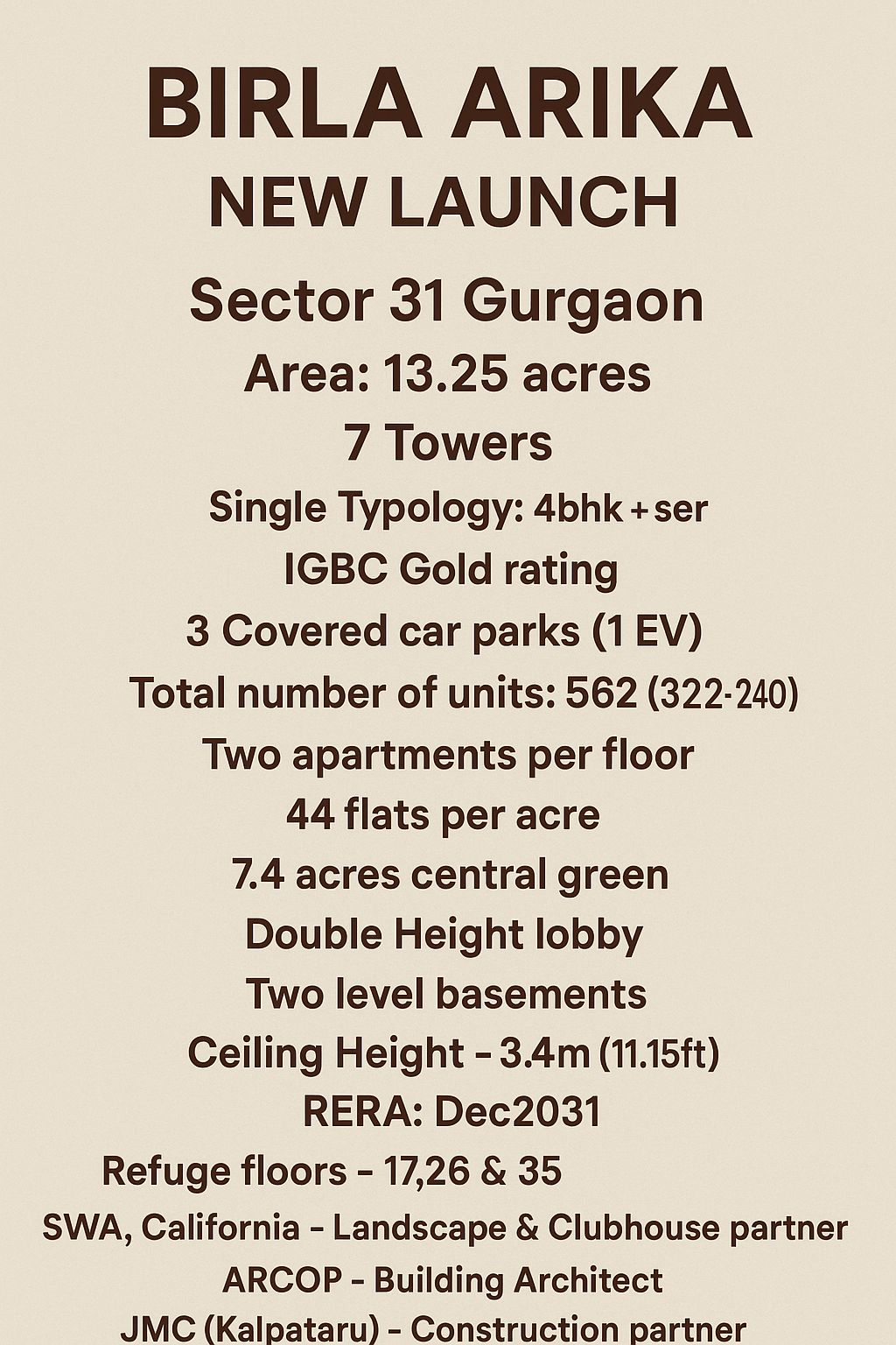 Discover Luxury Living at Birla Arika, Sector 31 Gurgaon Update