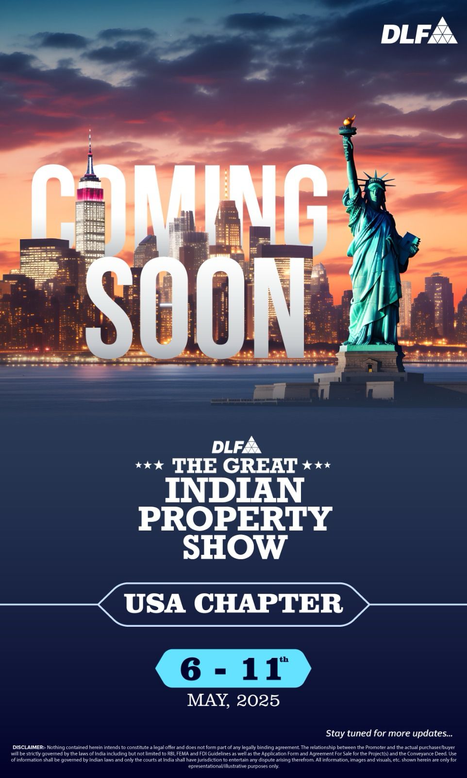 Join DLF The Great Indian Property Show, USA Chapter, May 6-11, 2025 Update