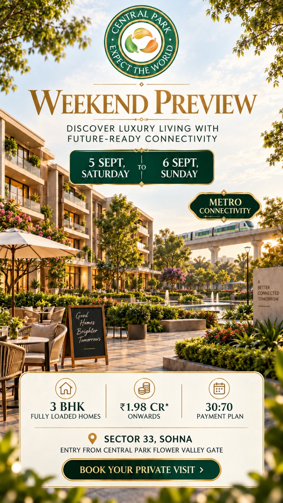 Join the Weekend Preview at Central Park, Sector 33 || Discover Luxury Living at Central Park, Sohna || Book Your Visit for Central Park’s Weekend Event Update