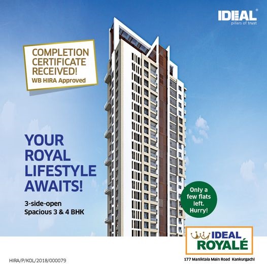 Completion Certificate Received at Ideal Royale in Kankurgachi, Kolkata Update