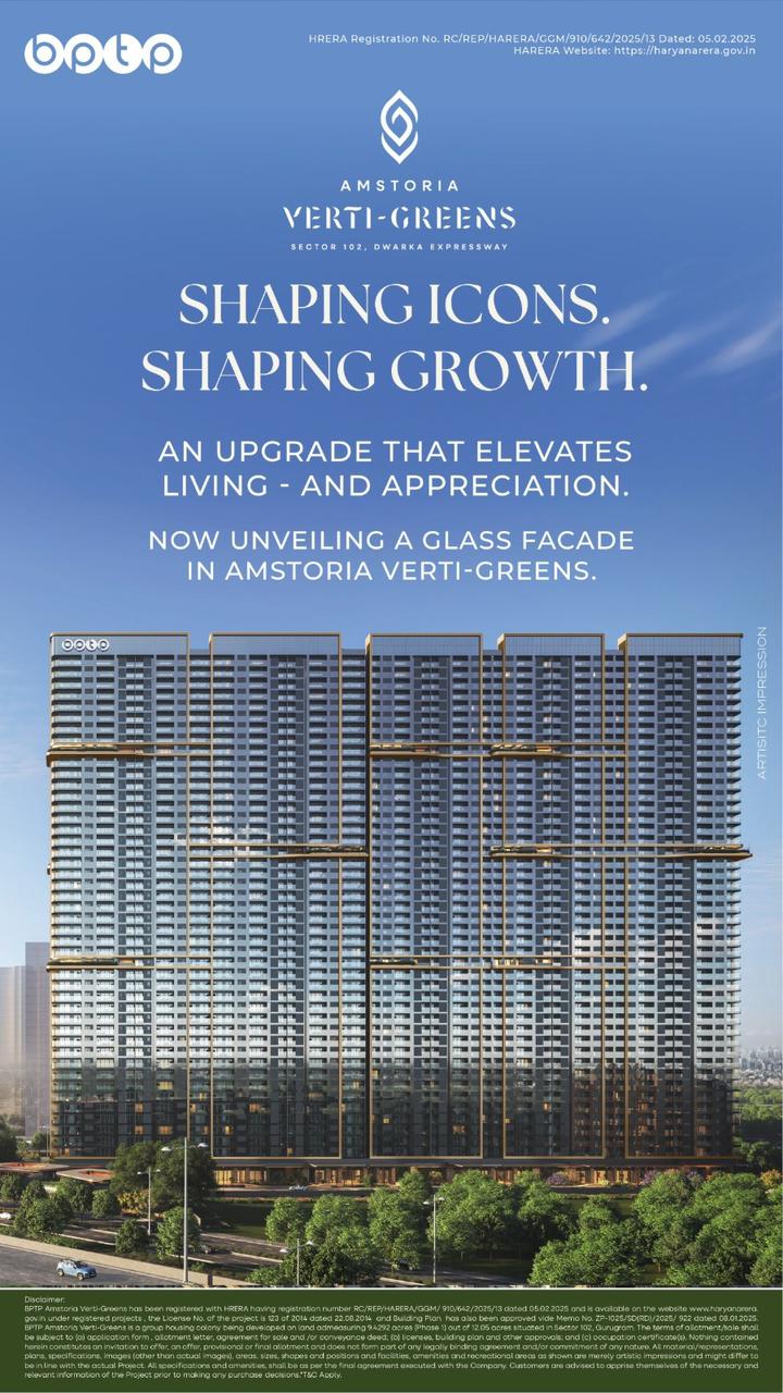 Discover Luxurious Living at Amstoria Verti-Greens by BPTP in Sector 102,Dwarka Expressway Update
