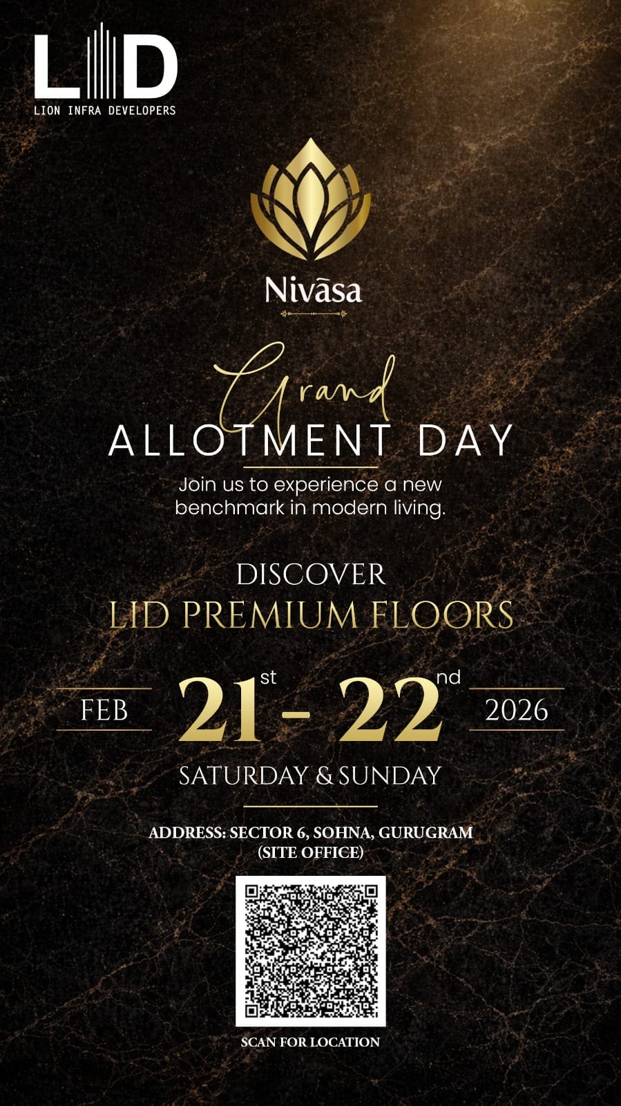 Join Us for the Grand Allotment Day at LID Premium Floors, Sector 6, Sohna, Gurugram, 21st-22nd Feb 2026 Update