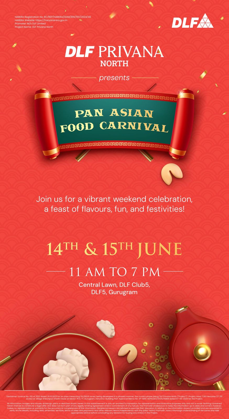 Explore DLF Privana North at the Pan Asian Food Carnival, 14th & 15th June, Gurugram Update