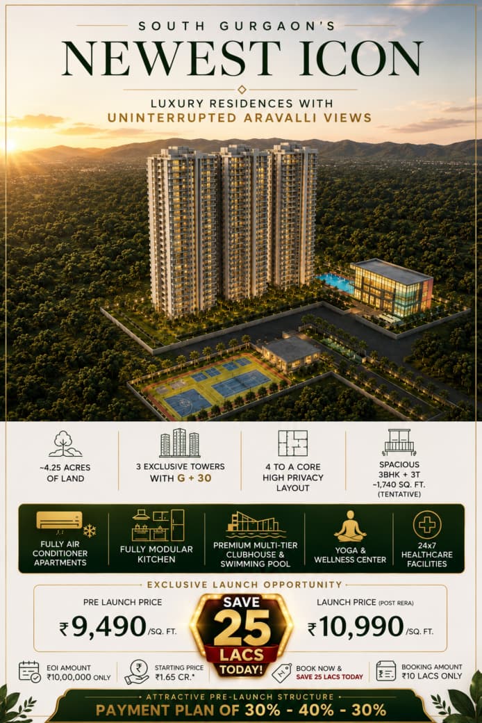 Save 25 Lacs on Launch! || Exclusive Pre-Launch in South Gurgaon || Book Your Luxury Home with Aravalli Views Update