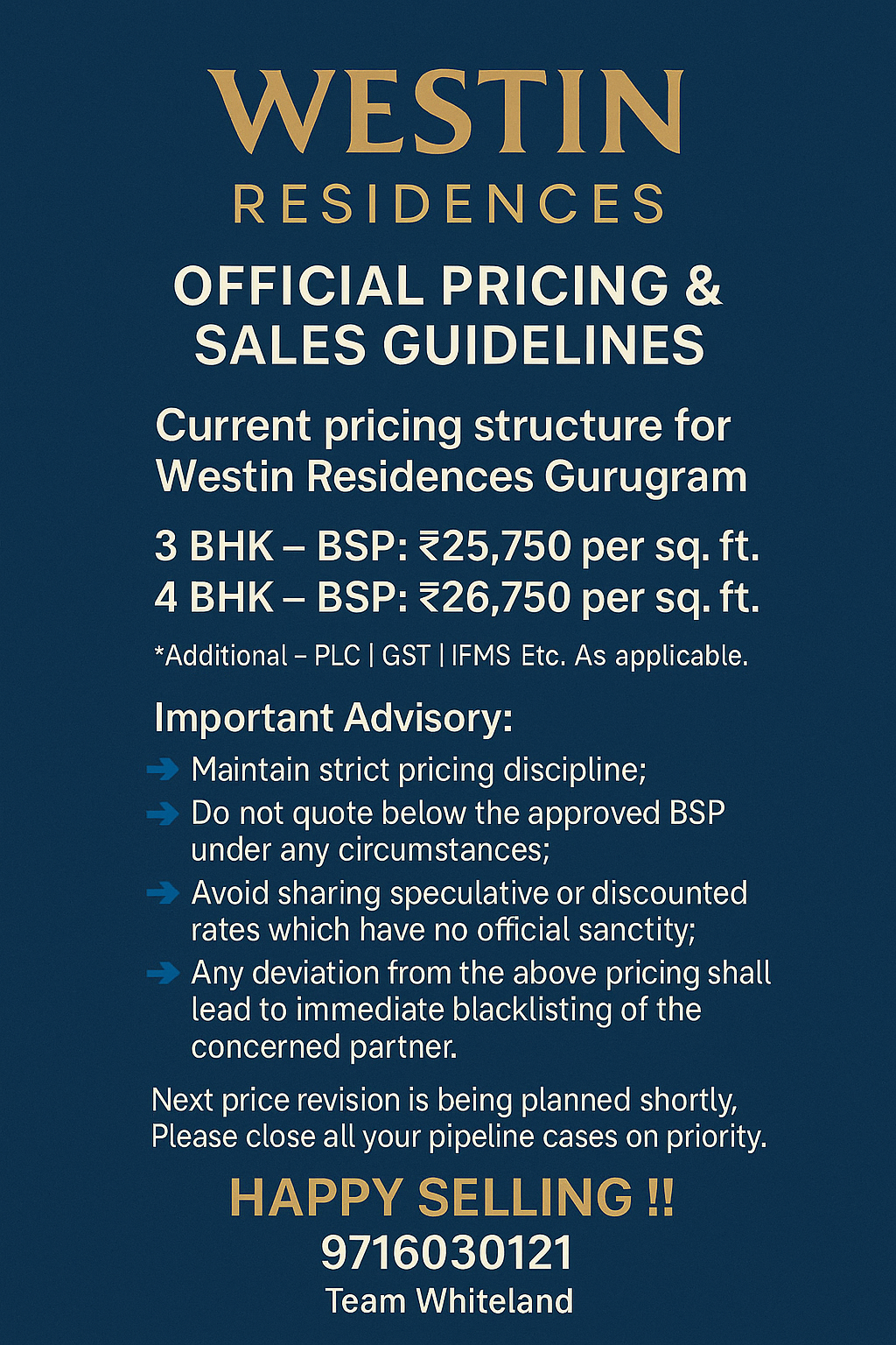 Official Pricing Announced for Westin Residences || Secure Your Units at Westin Residences || Westin Residences Gurugram Pricing Alert Update