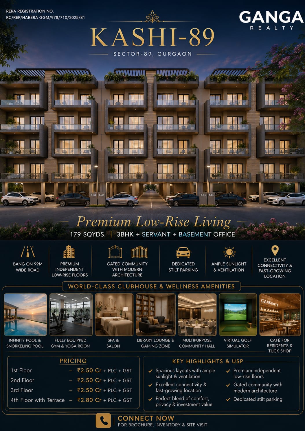 Explore Premium Low-Rise Living in Sector-89 || Discover Ganga Realty’s KASHI-89 Now || Luxury Homes Starting at ₹2.50 Cr Update