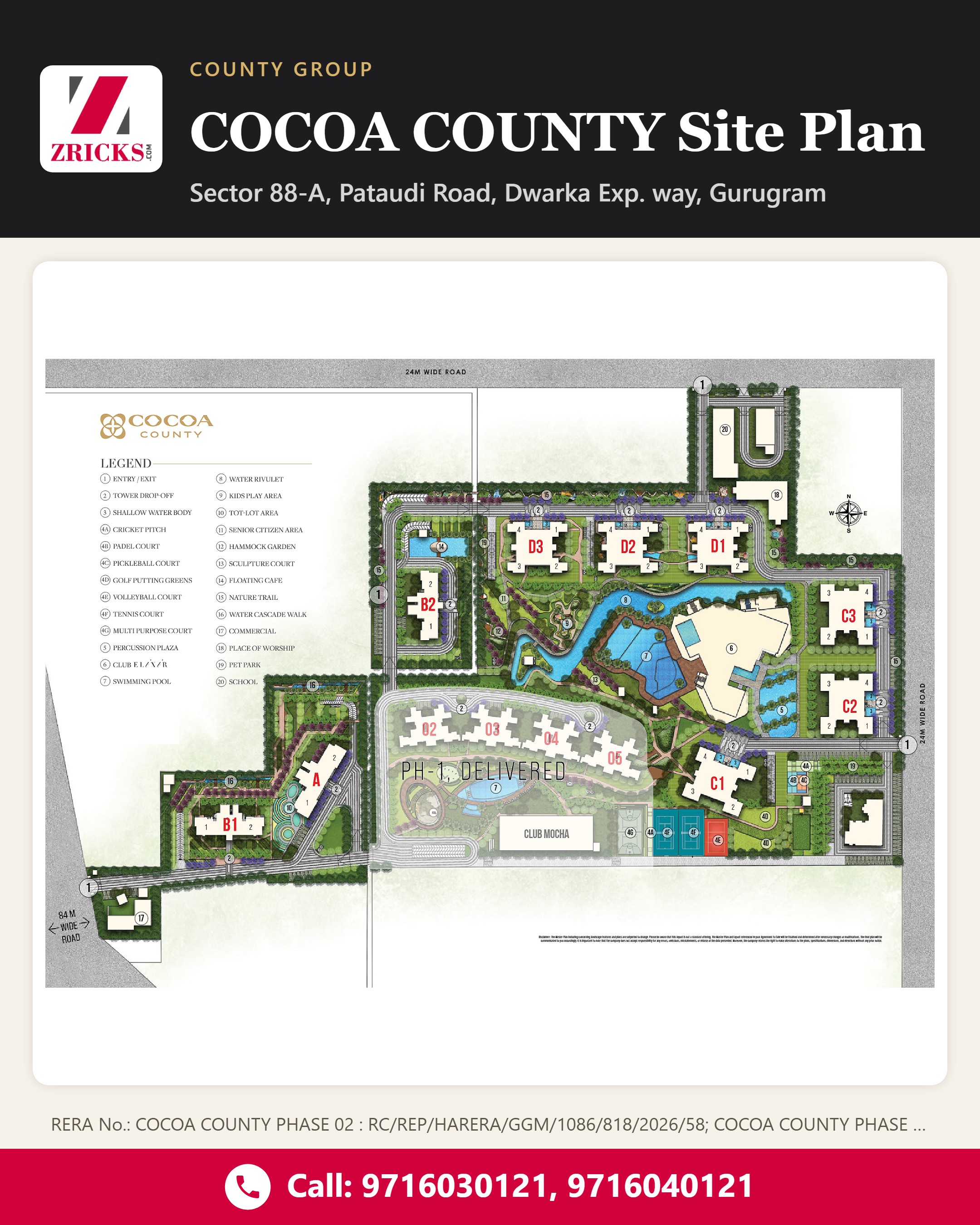 COCOA COUNTY Site Plan: Water, Sports and Social Spaces Update