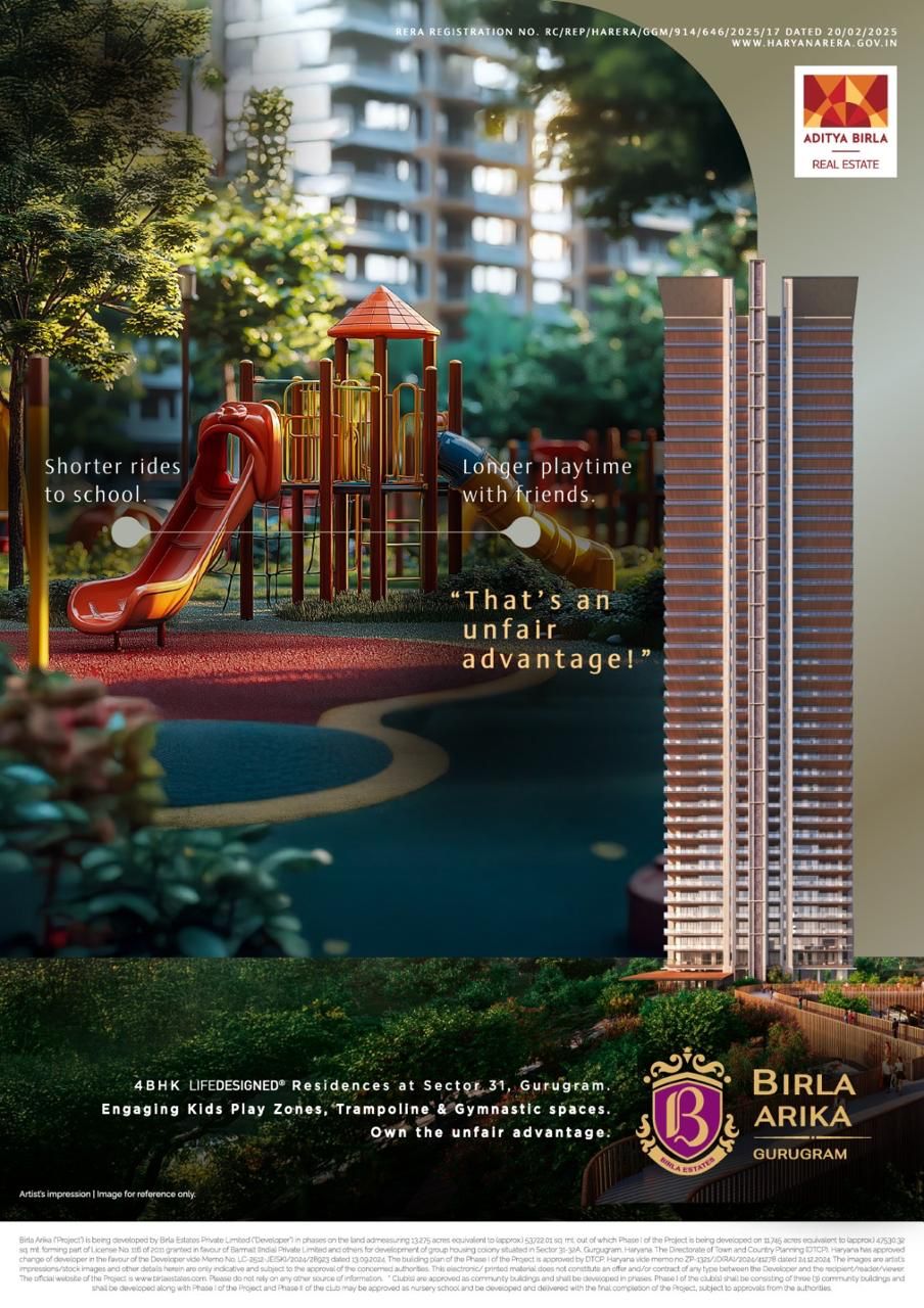 Discover 4BHK LifeDesigned Residences at Birla Arika, Sector 31, Gurugram Update