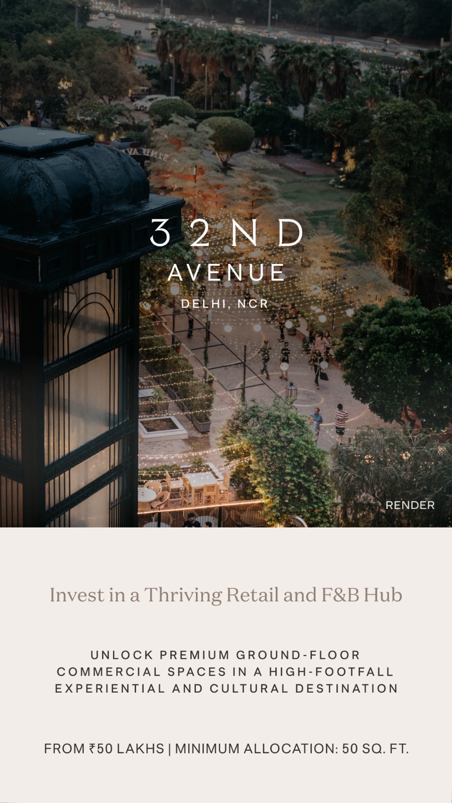 Invest at 32nd Avenue, Delhi NCR, from ₹50 Lakhs, Premium Retail Spaces Available Update