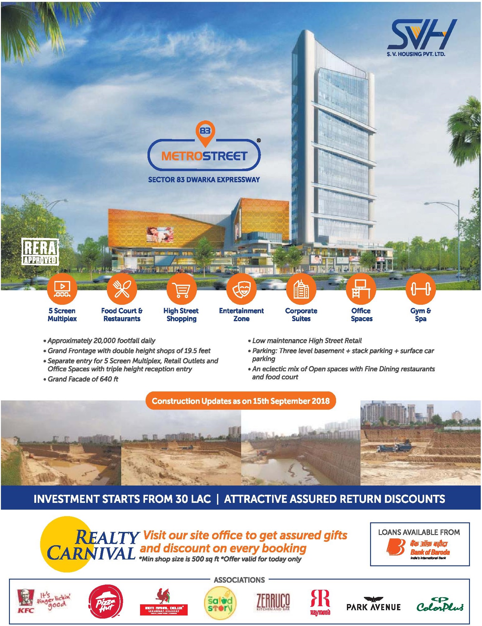 Avail attractive assured return discount at SVH 83 Metro Street in Gurgaon Update
