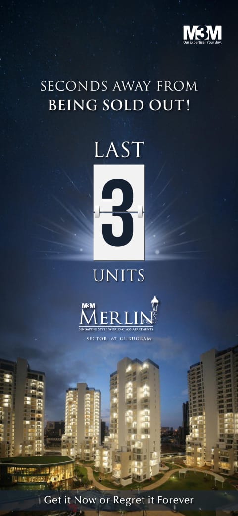 Exclusive 3 Units Left at M3M Merlin, Sector 67, Gurugram! Update