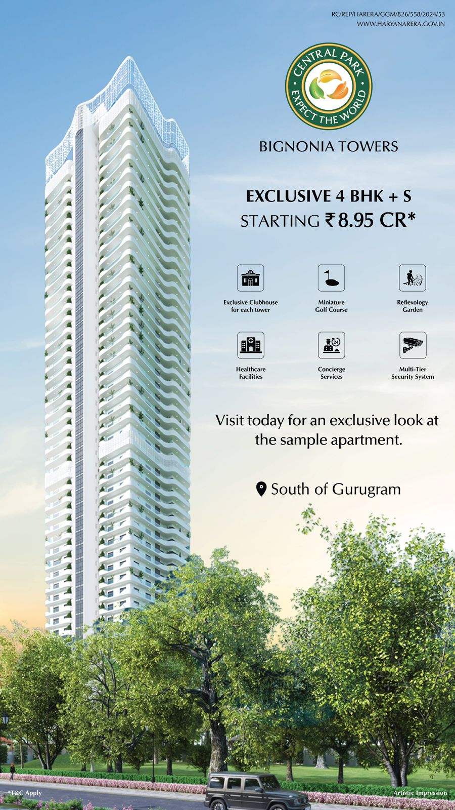 Explore Luxury Living at Central Park Bignonia Towers, Gurugram - Starting ₹8.95 CR Update