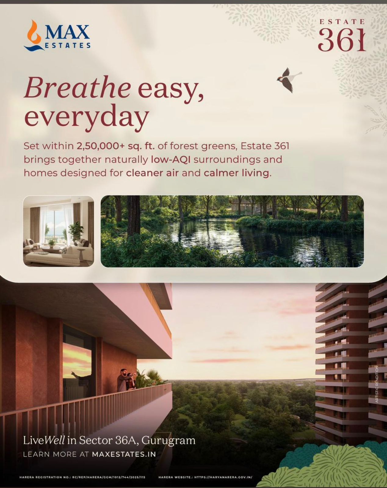 Live in Serenity at Estate 361, Sector 36A, Gurugram by Max Estates Update