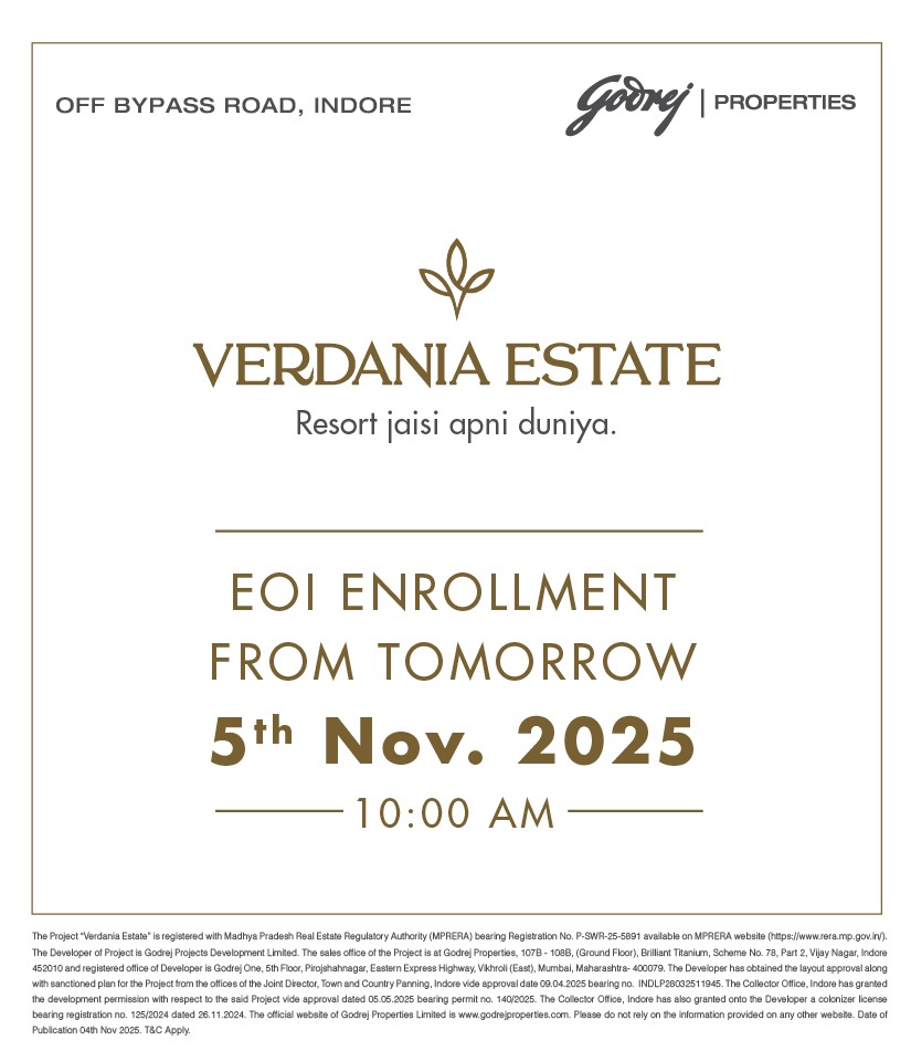Secure Your Place at Verdania Estate, Indore with Godrej Properties Update