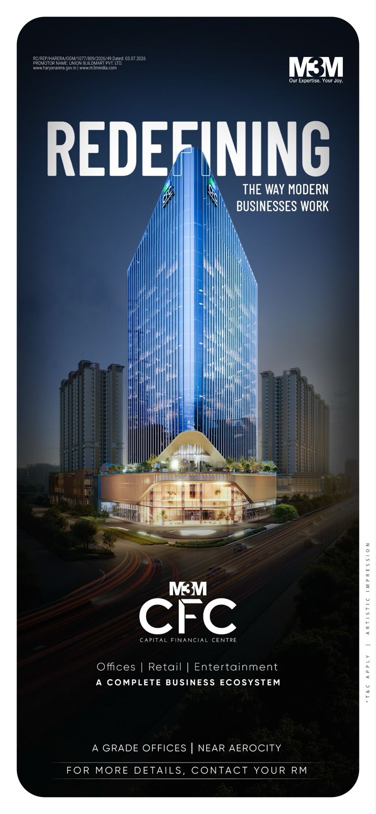 Discover M3M CFC – Redefining Business Spaces || Invest in M3M Capital Financial Centre Now || Modern A-Grade Offices at M3M CFC Update