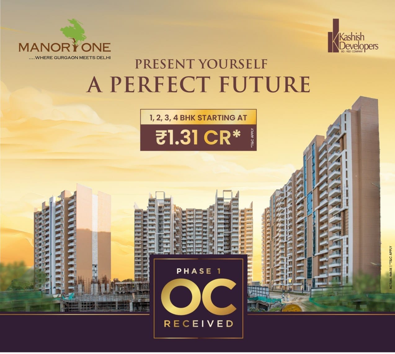 1, 2, 3, 4 BHK from ₹1.31 Cr, Manory One, Gurgaon Update