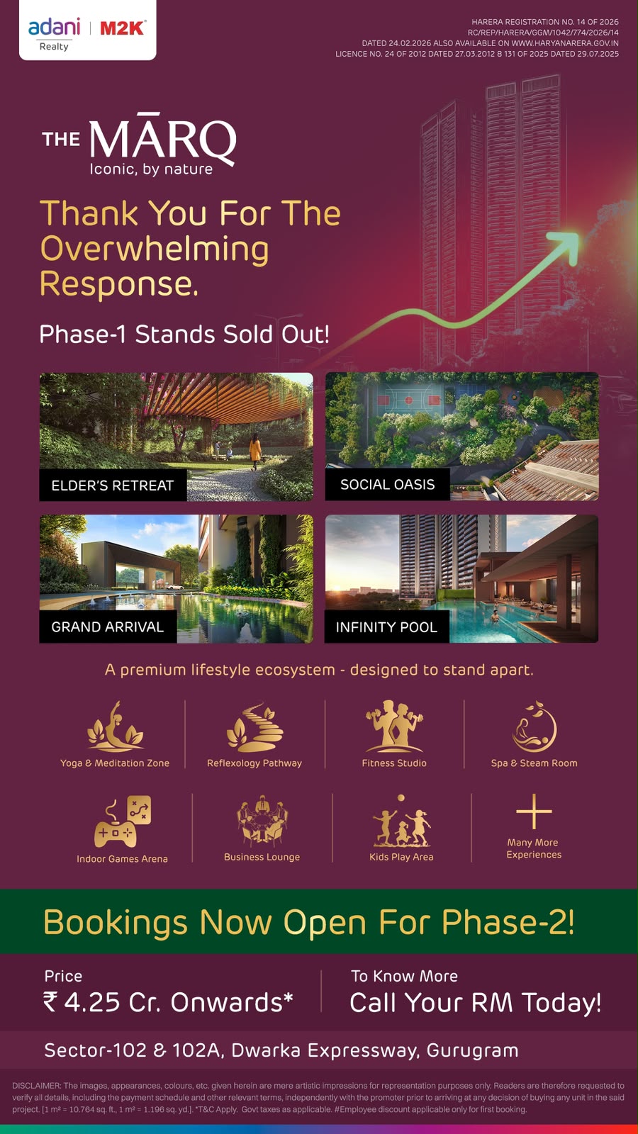 Phase-2 Bookings Now Open at The Marq by Adani M2K! || Secure Your Dream Home at The Marq, Gurugram Today! || Explore Phase-2 Opportunities at The Marq, Dwarka Expressway! Update
