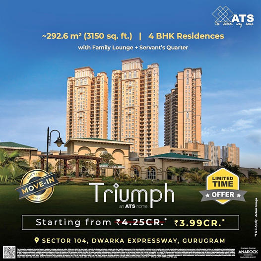 Triumph by ATS: Spacious 4 BHK Residences Redefining Luxury in Sector 104, Dwarka Expressway, Gurugram Update