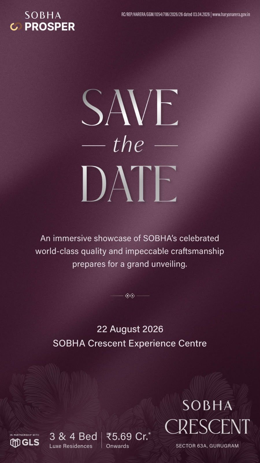 Join Us for Sobha's Grand Unveiling! || Save the Date for Sobha Crescent! || Experience Luxury Living at Sobha Crescent! Update