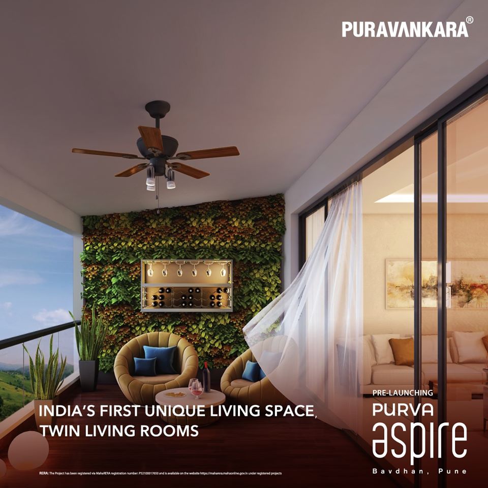 India's first unique living space twin living rooms at Purva Aspire in Bavdhan, Pune Update