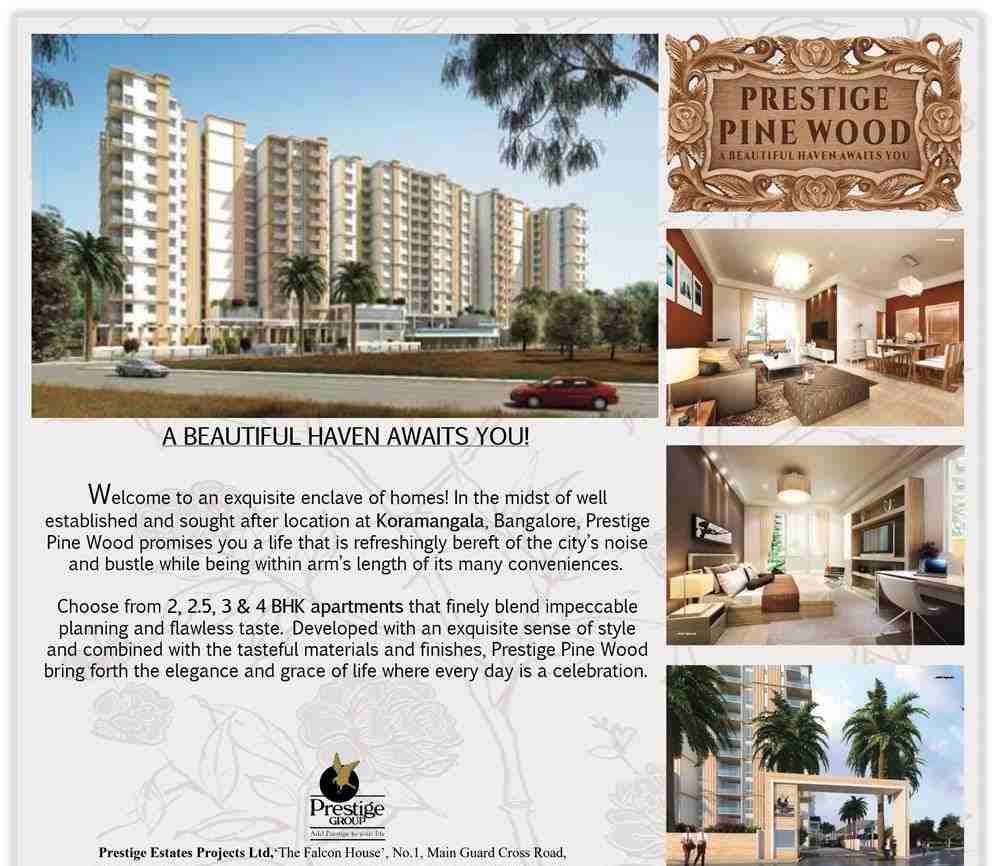 A beautiful haven awaits you at Prestige Pine Wood in Bangalore Update