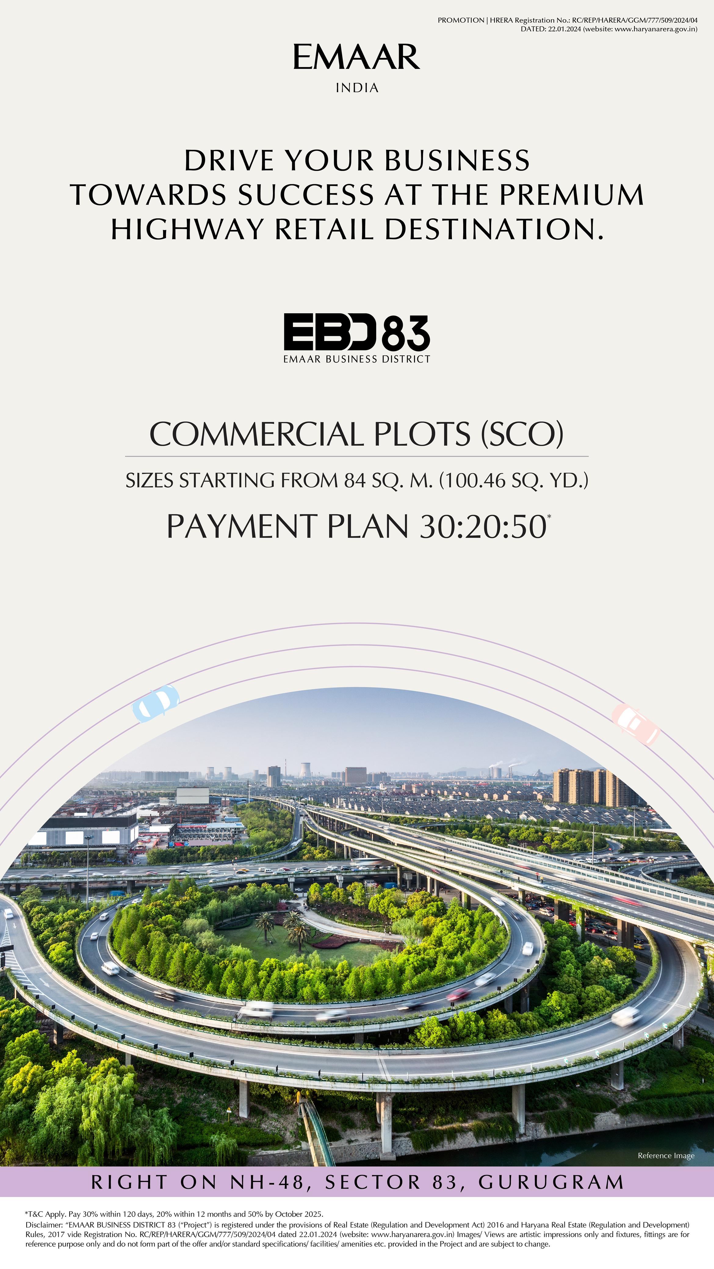 Emaar EBD 83: The Future of Business in NH-48, Sector 83, Gurugram Update