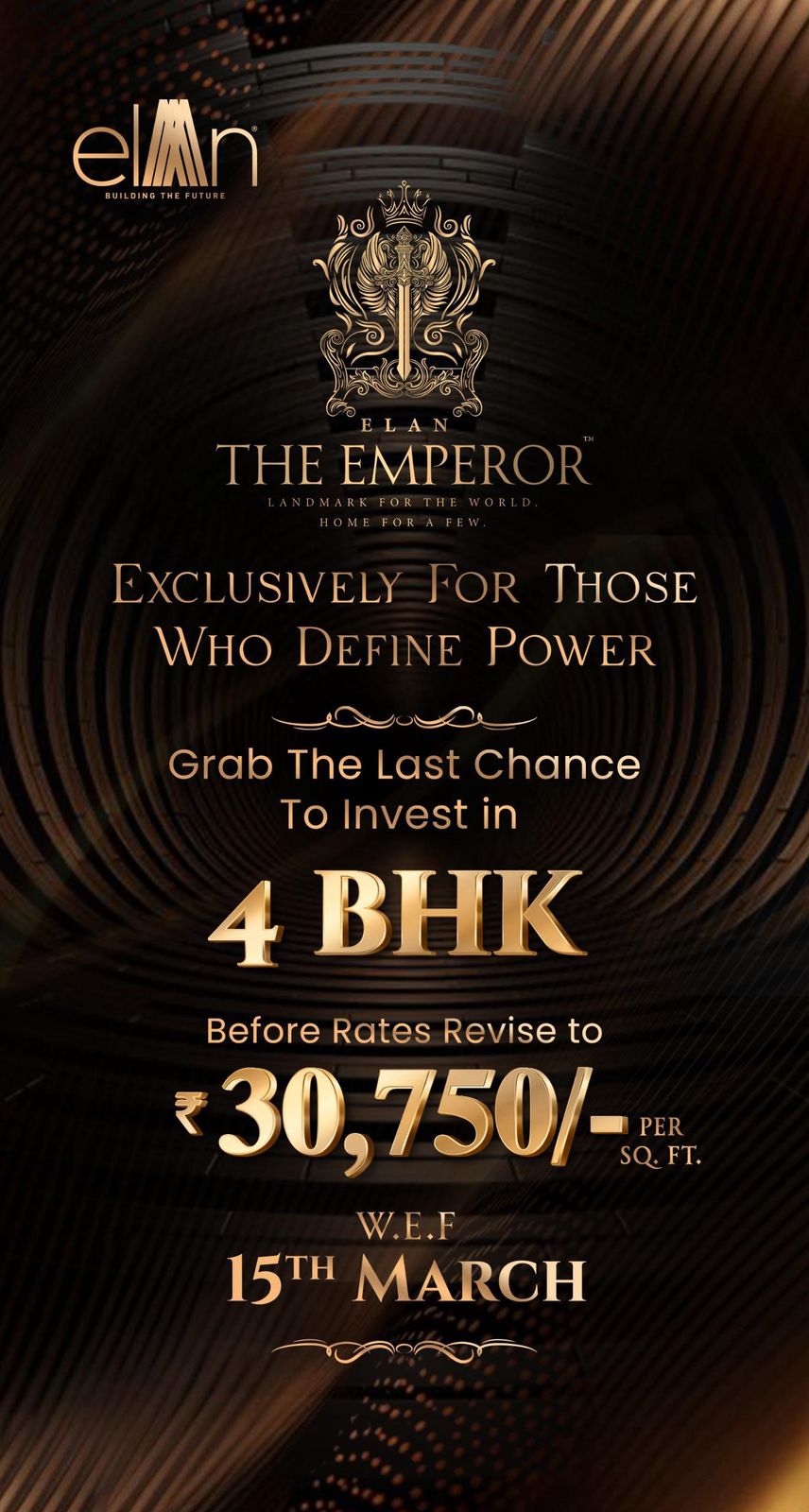 Invest in Luxury 4 BHK at Elan The Emperor, ₹30,750/sq.ft, Offer Ends 15th March Update