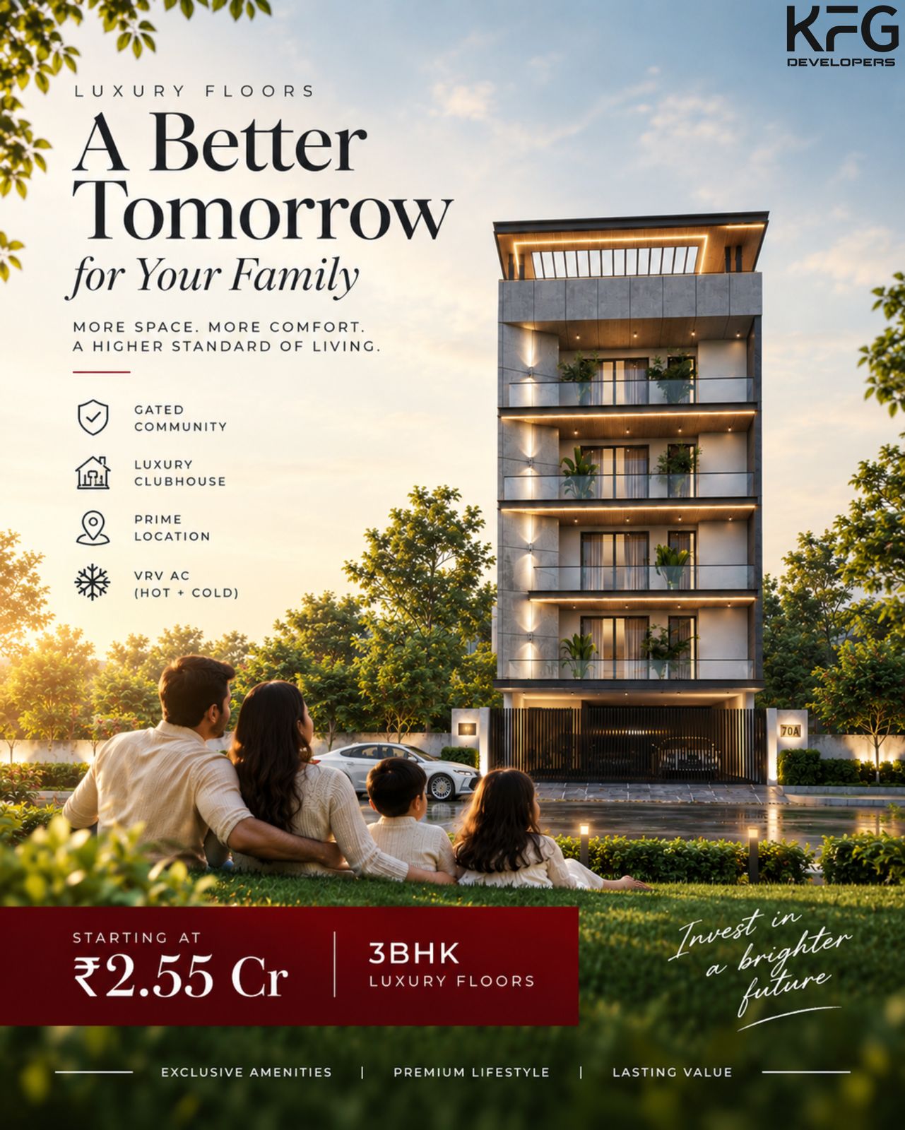 Explore Our Luxury 3BHK Floors Starting at ₹2.55 Cr || Discover More Space and Comfort for Your Family || Invest in a Brighter Future with KFG Developers Update