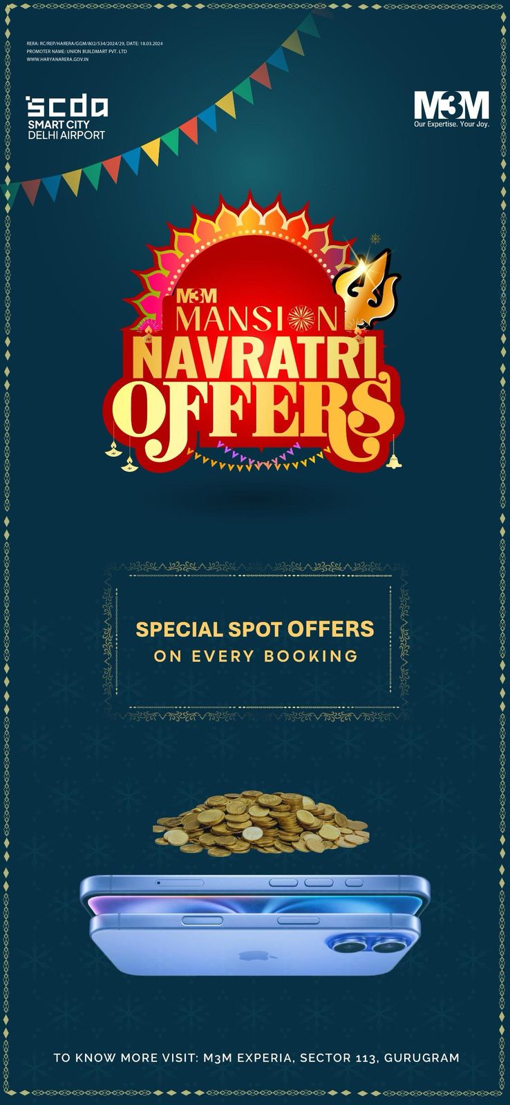 Explore M3M Mansion, Exclusive Navratri Offers, SCDA, Delhi Airport Update