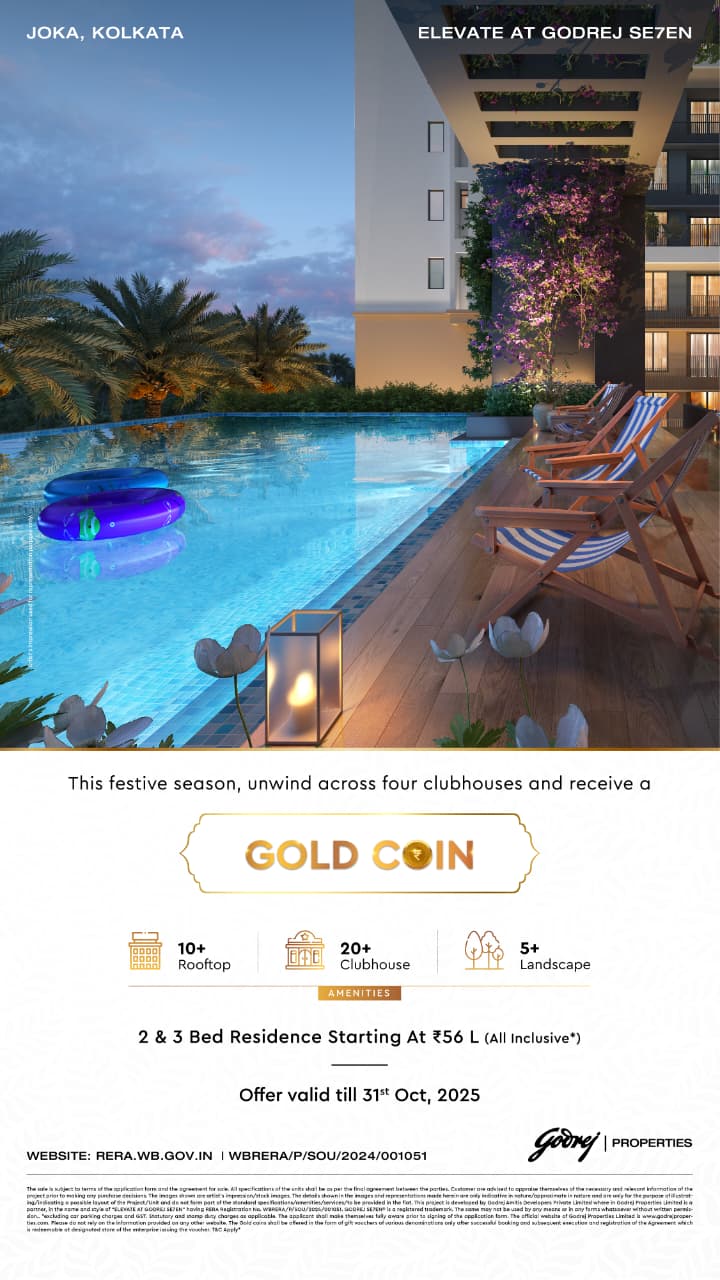 Book at Elevate by Godrej SE7EN, Joka, Kolkata, Get a Gold Coin, Starting at ₹56L Update