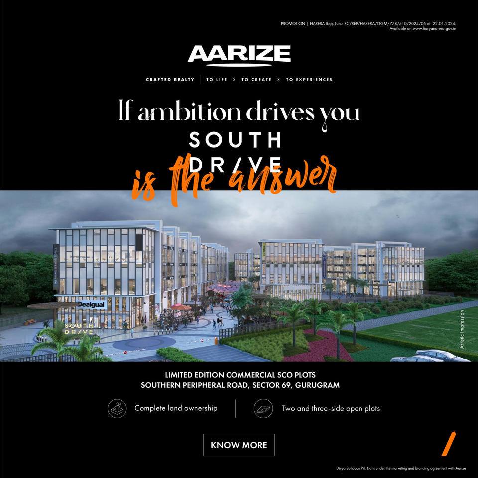 Aarize: The Pinnacle of Commercial Real Estate on Southern Peripheral Road, Sector 69, Gurugram Update