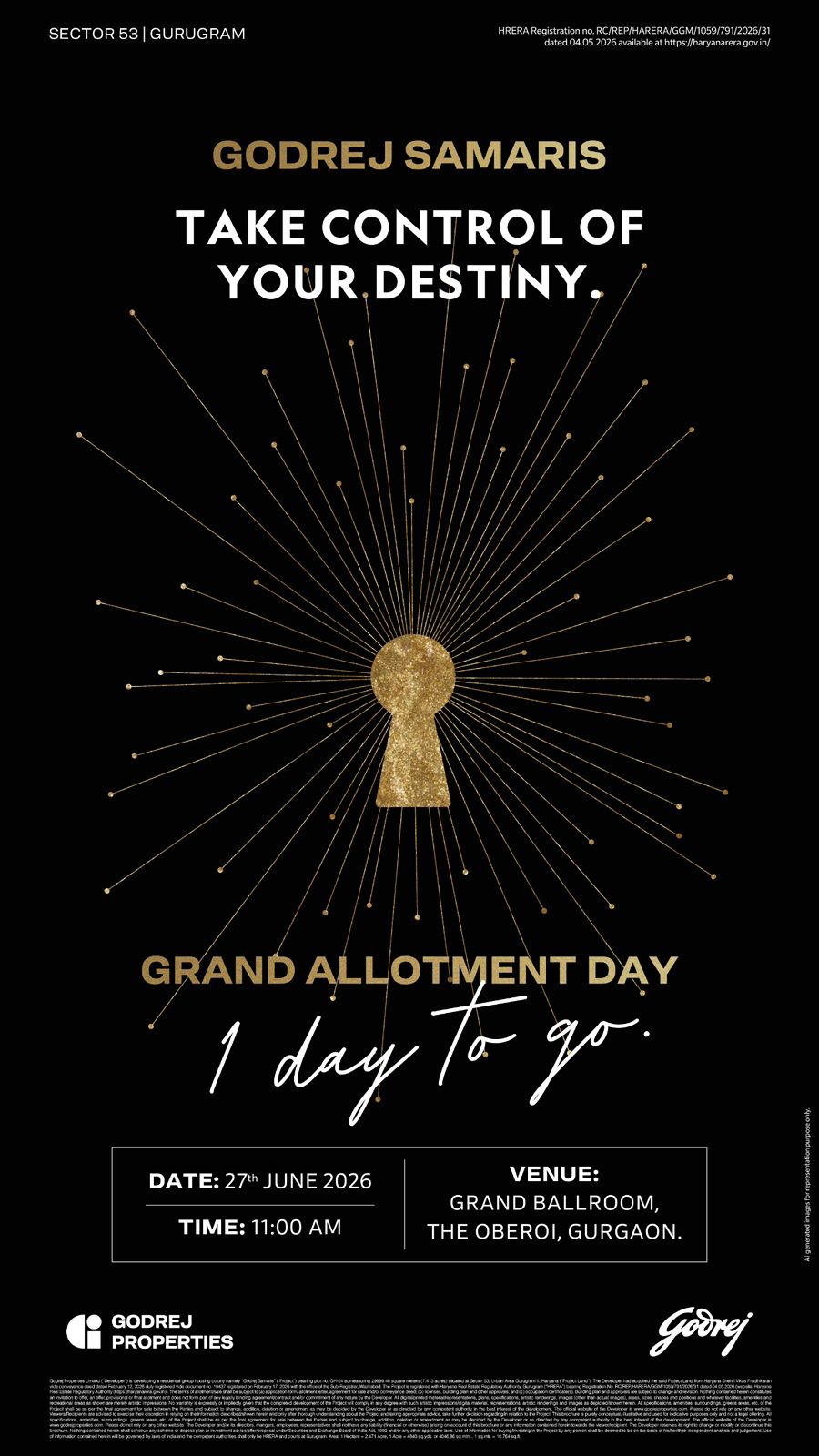 Join Godrej Samaris Allotment Day Tomorrow! || Don't Miss the Grand Allotment with Godrej Samaris! || Secure Your Spot: Godrej Samaris Event Tomorrow! Update