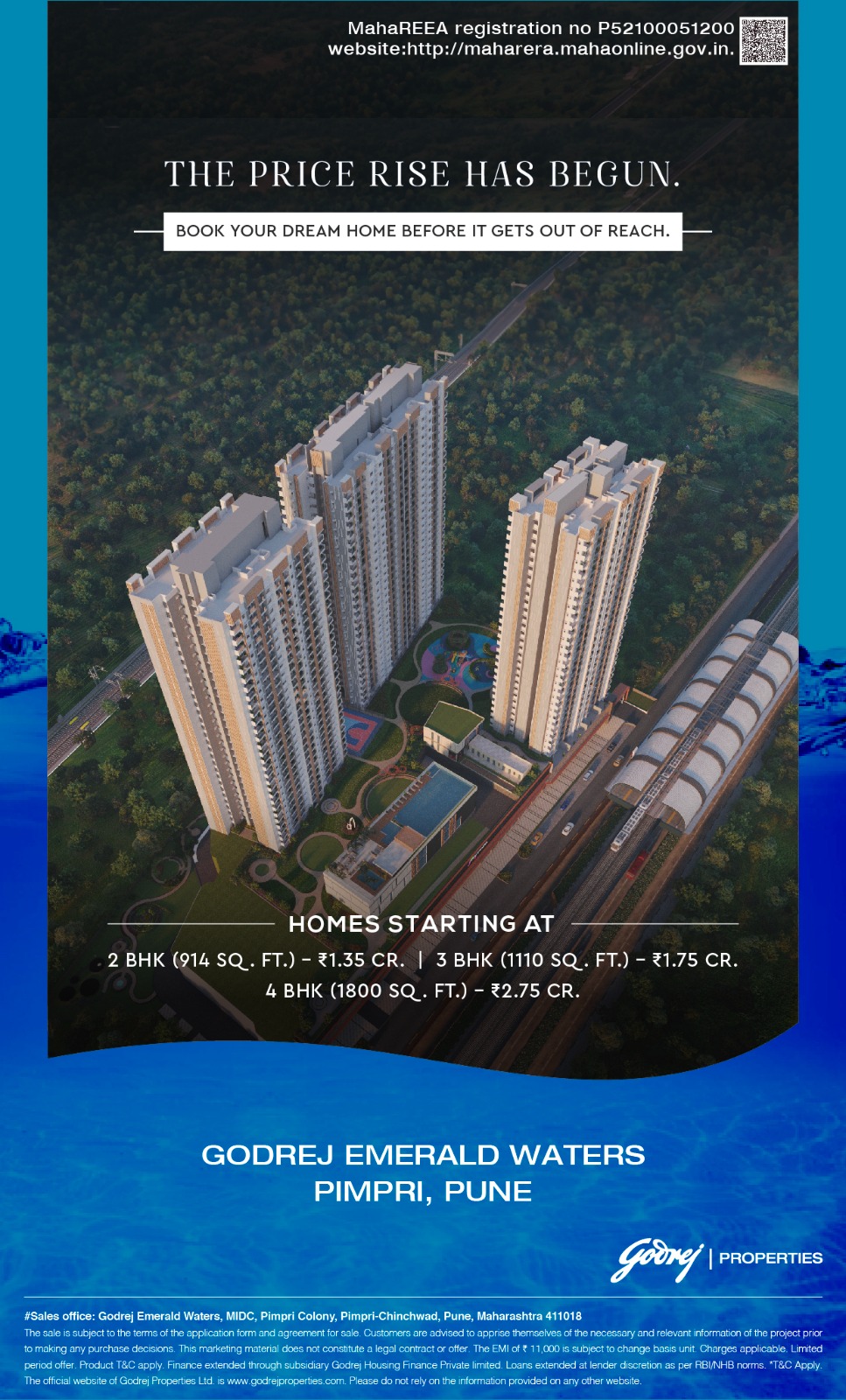 Explore Godrej Emerald Waters in Pimpri, Pune – Starting at ₹1.35 Cr Update