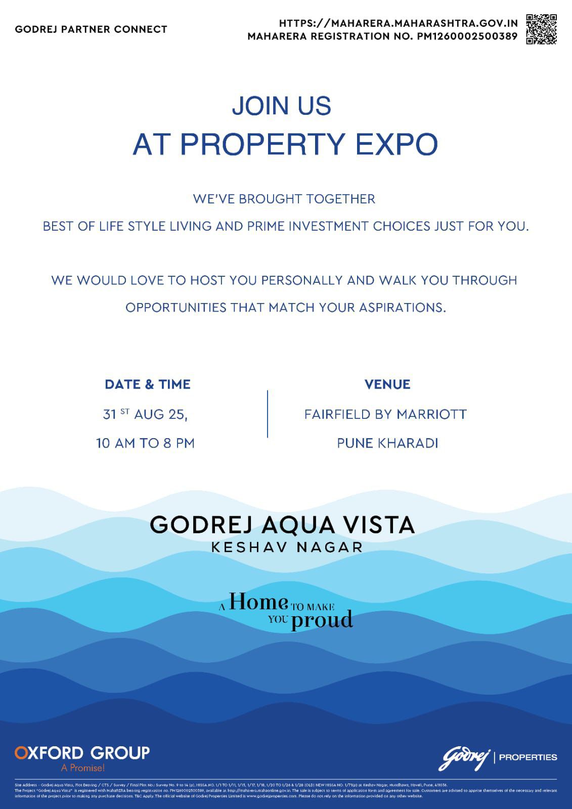 Discover Godrej Aqua Vista at Property Expo, Keshav Nagar, 31st Aug Update