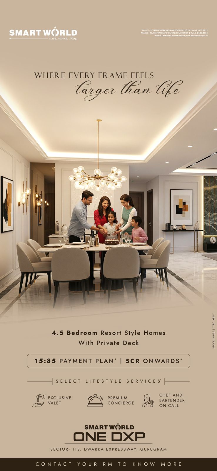 Smart World One DXP, 4.5 Bedroom Homes, From 5CR, Sector 113, Gurugram Update
