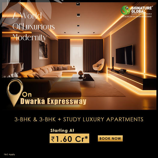Signature Global's Epitome of Elegance: Lavish 3BHK and Study Apartments on Dwarka Expressway Update