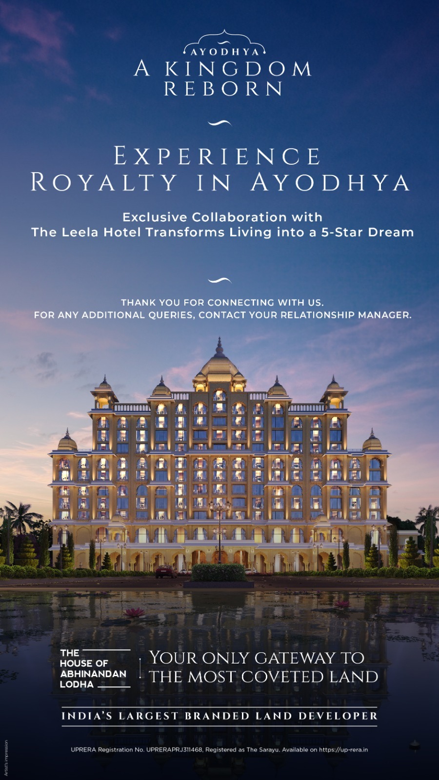 Abhinandan Lodha's Ayodhya Project: The Resurgence of Regal Living in India's Most Prized Locale Update