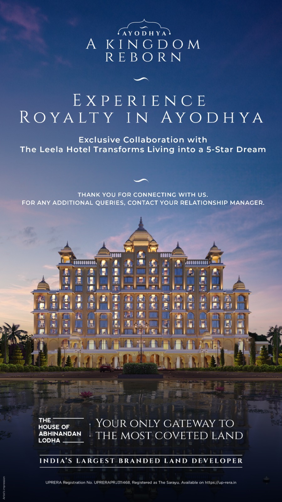 Abhinandan Lodha's Ayodhya Project: The Resurgence of Regal Living in India's Most Prized Locale Update
