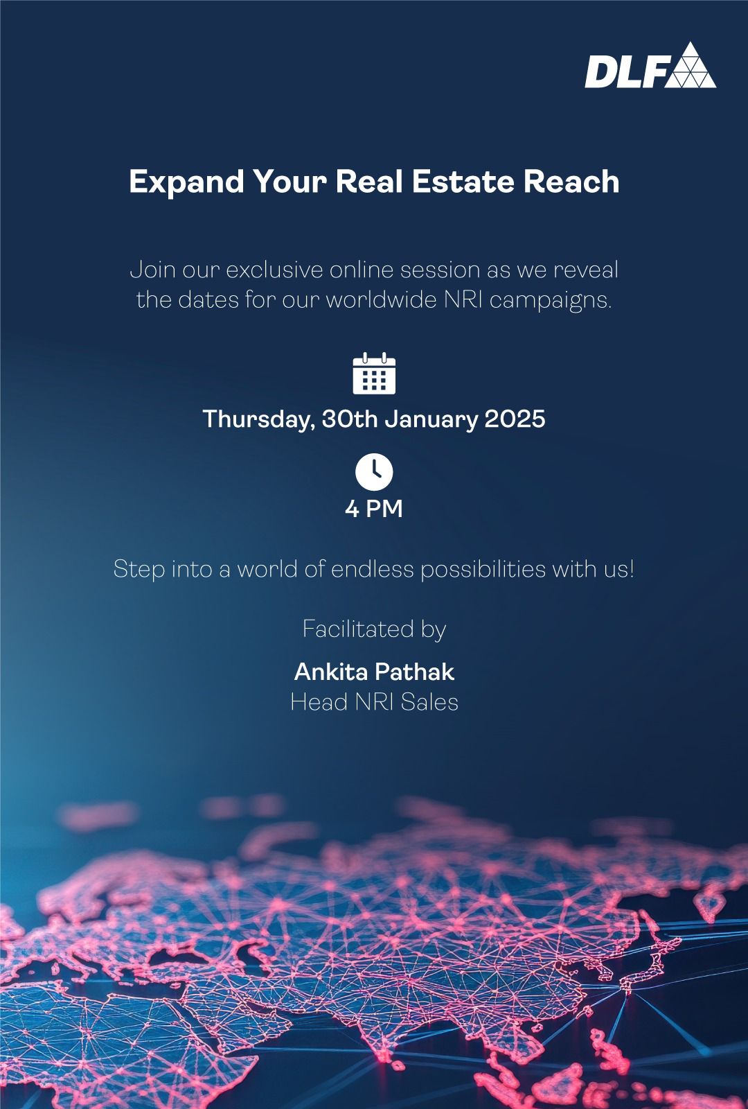 Join the Exclusive Online Session: Expand Your Real Estate Reach, January 30th 2025, DLF Event Update