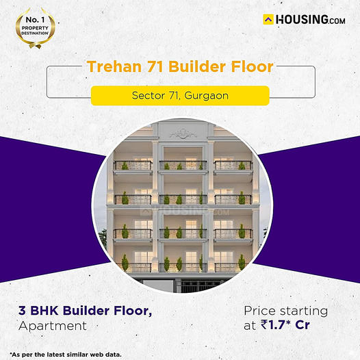 Trehan 71 Builder Floor: Spacious 3 BHK Apartments in Sector 71, Gurgaon Update