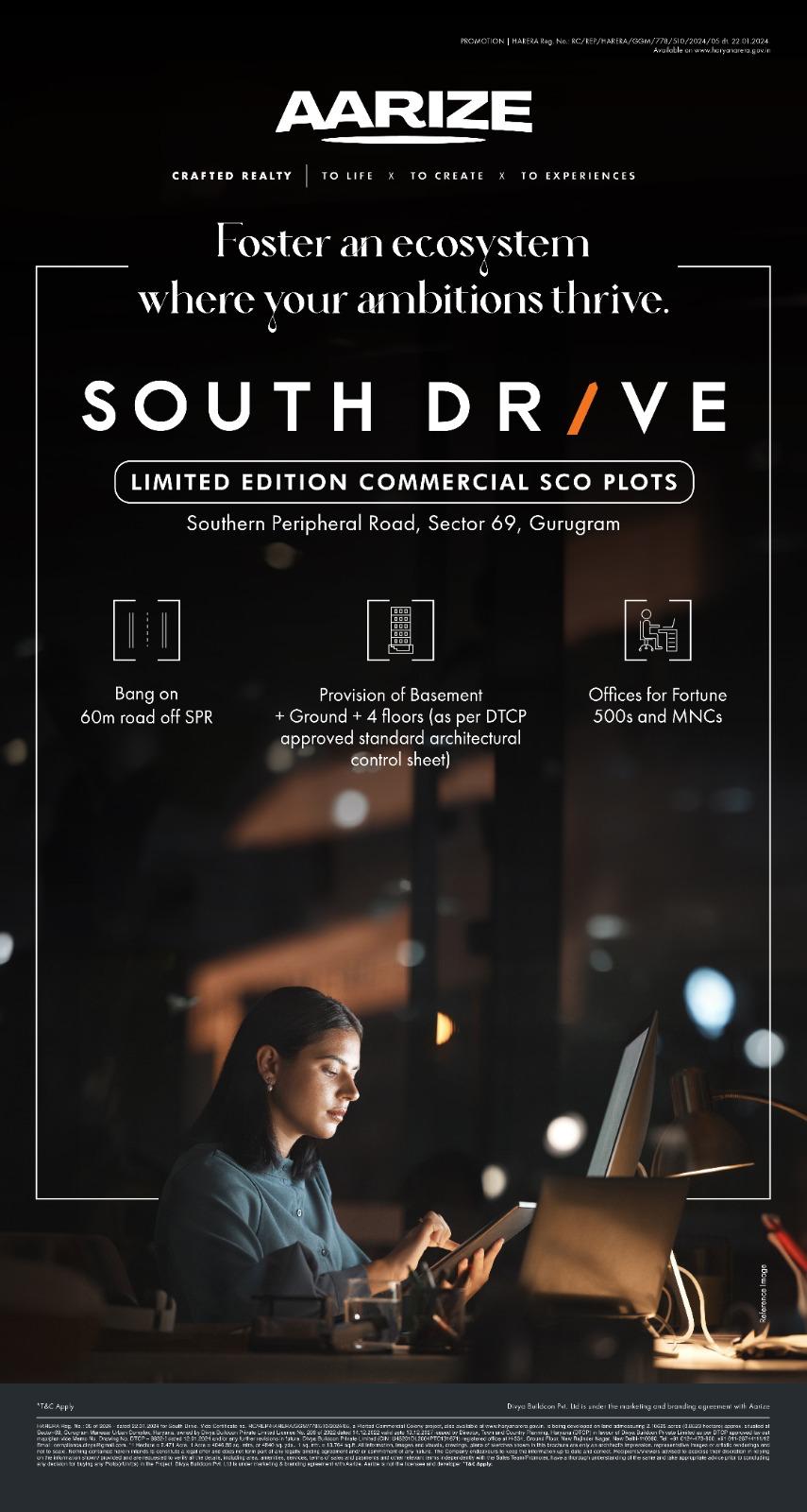 Discover Limited Edition SCO Plots by Aarize || Explore South Drive in Gurugram || Secure Your Future at South Drive Update